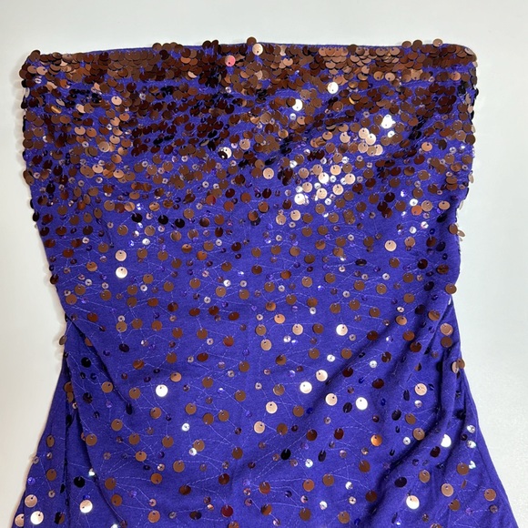 Sequin strapless top - Picture 3 of 6